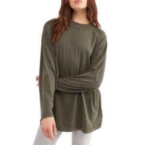 Free People Be Free Oversized Tunic in Army Green Size L